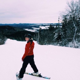 Learning to Ski at Mont Orignal (Quebec)